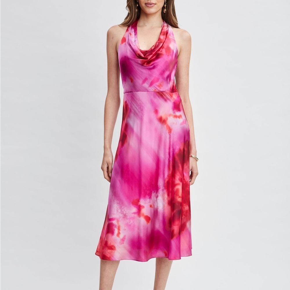 Elie Tahari Venetian Glass Halter Dress